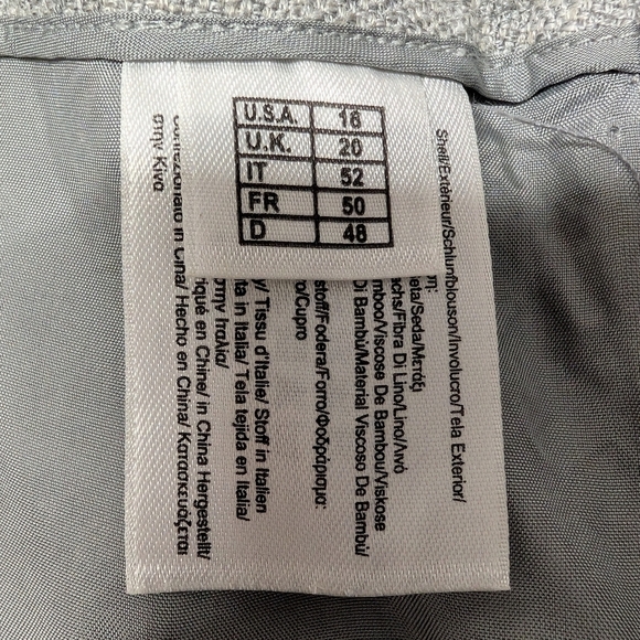 Brooks Brothers (Size 16) Gray Skirt Silk, Linen, Viscose Blend - Picture 4 of 6